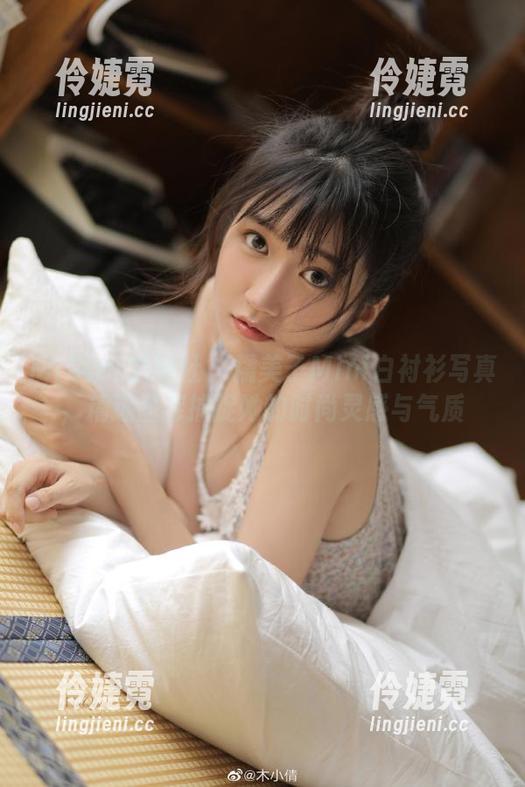 MiStar魅妍社 - 糯美子Mini白衬衫写真，精选图库捕捉她的时尚灵感与气质-伶婕霓