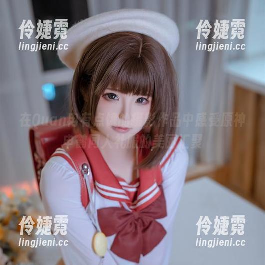 在Quan冉有点饿的摄影作品中感受原神申鹤同人礼服的美丽汇聚-伶婕霓